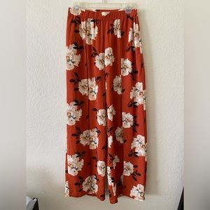 High Waisted Open Leg Pant